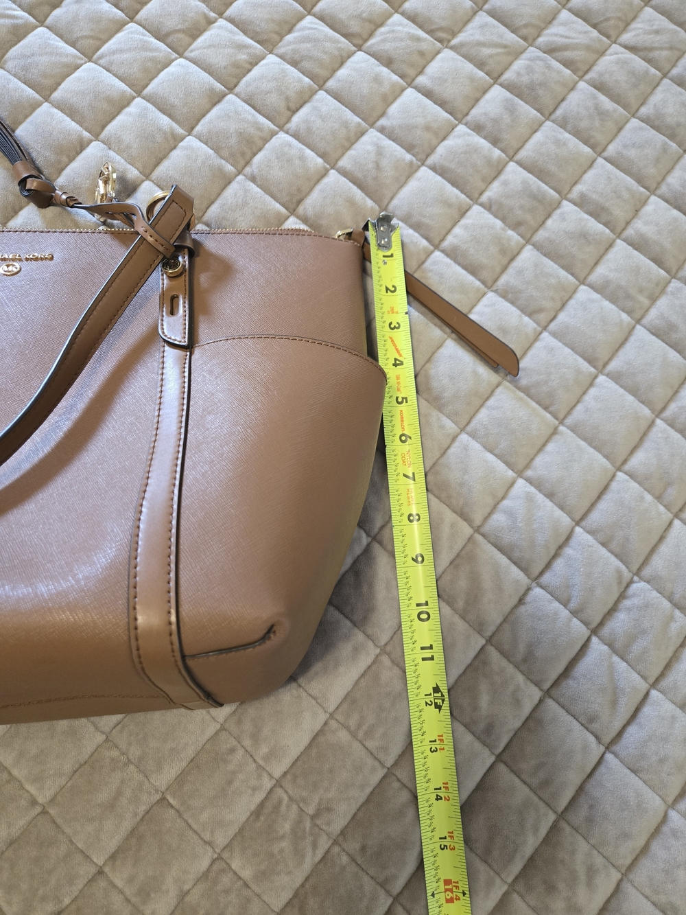Michael Kors Tan Leather Tote Bag - Picture 13 of 13